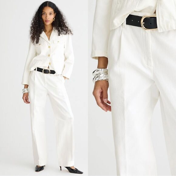 NWT J. Crew Wide-leg essential jean in white - Picture 1 of 15